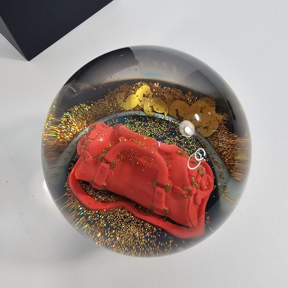 Dooney & Bourke 2017 Holiday Collector Snow Globe Persimmon Satchel - Picture 8 of 10